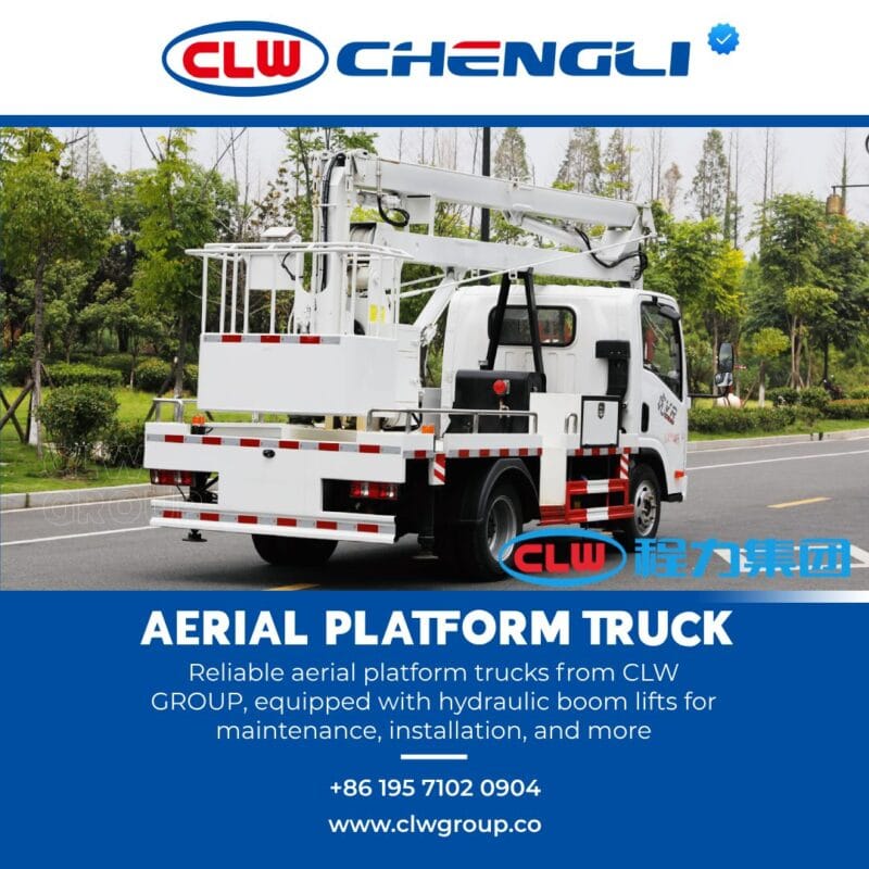 Rear-right view of CLW GROUP high-lift vehicle