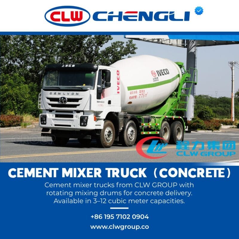 Front-right angle of CLW GROUP cement mixer