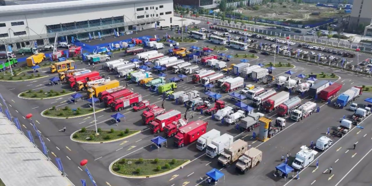 CLW Group exhibition booth showcasing special vehicles at 2025 Special Purpose Vehicle Expo
