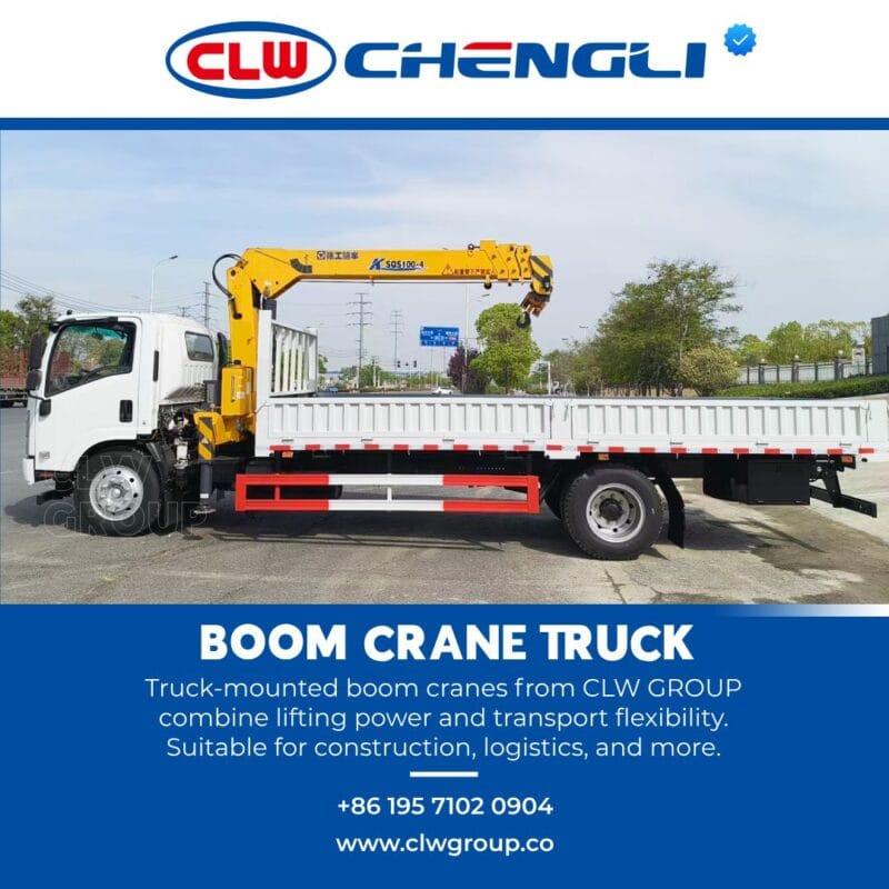 Left-side view of CLW cargo crane truck