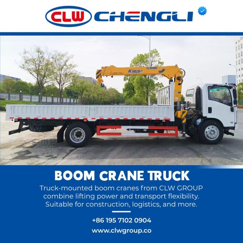 Right side profile of CLW truck-mounted crane