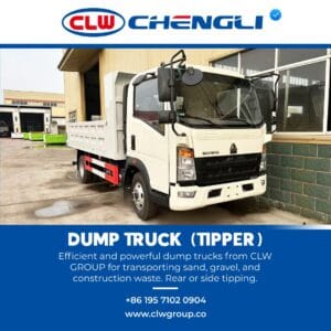 Front-left view of CLW GROUP dump truck