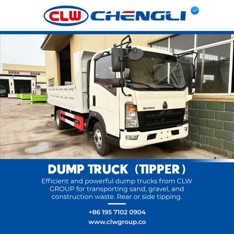 Front-left view of CLW GROUP dump truck