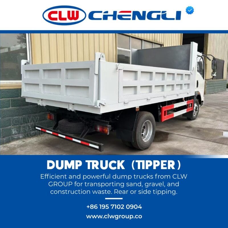 Rear-left corner of CLW GROUP rear tipper