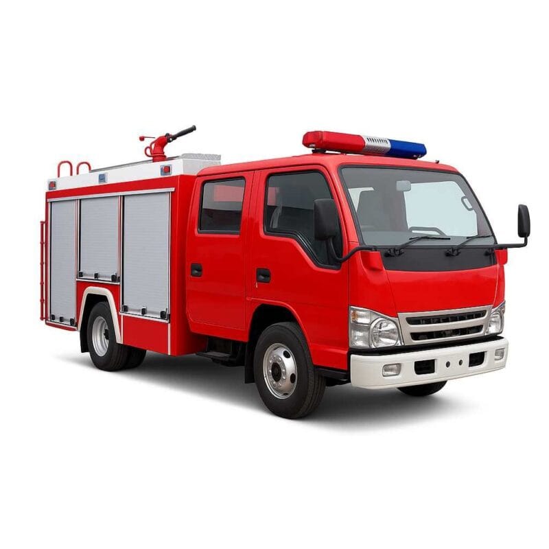 CLW GROUP fire engine with tank, fire monitor, and emergency equipment