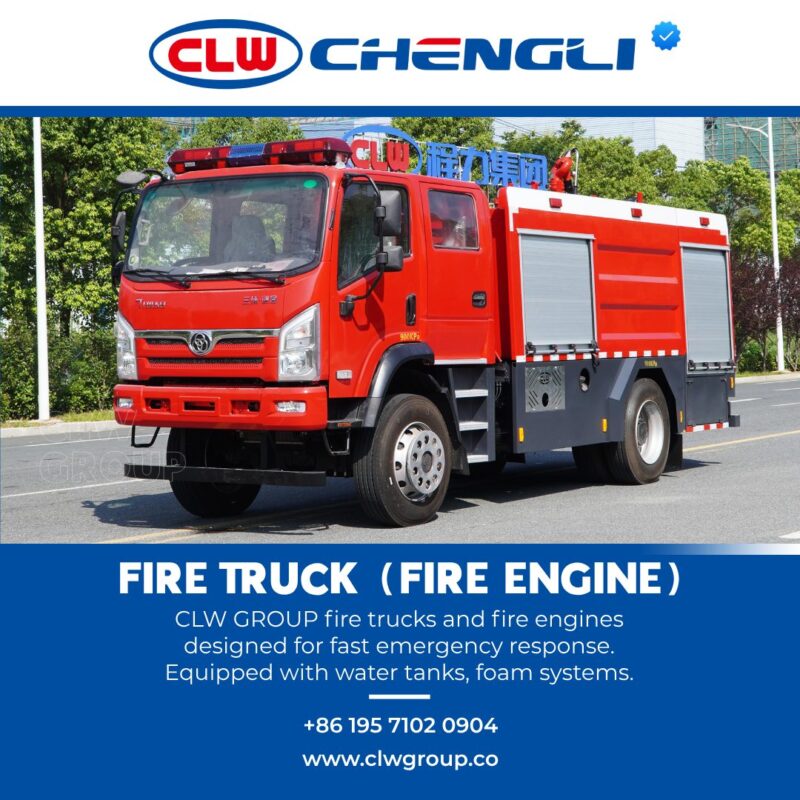 Front-right angle of CLW emergency vehicle