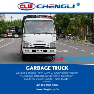 Front view of CLW GROUP refuse truck