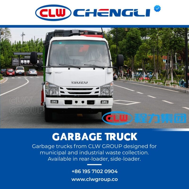 Front view of CLW GROUP refuse truck