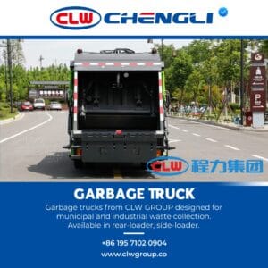 Rear compaction system of CLW GROUP garbage truck