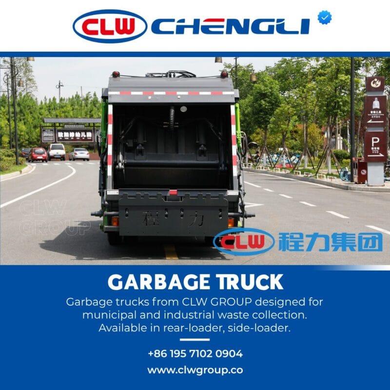 Rear compaction system of CLW GROUP garbage truck