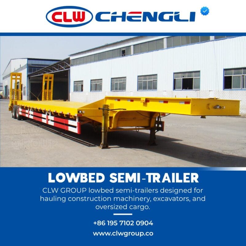 Angled view showing gooseneck and trailer height