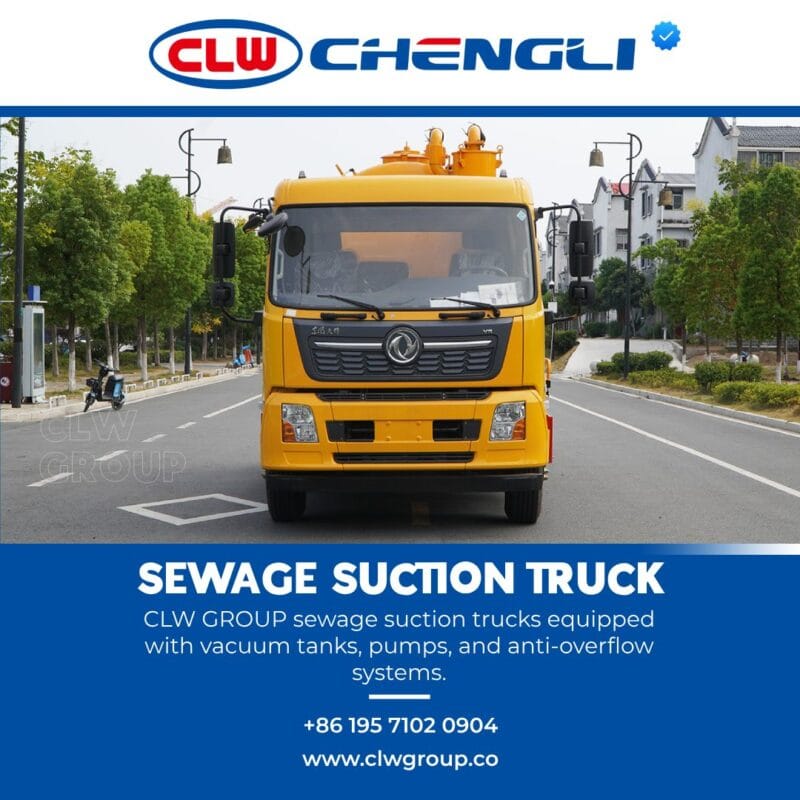 Front view of CLW vacuum sewage truck