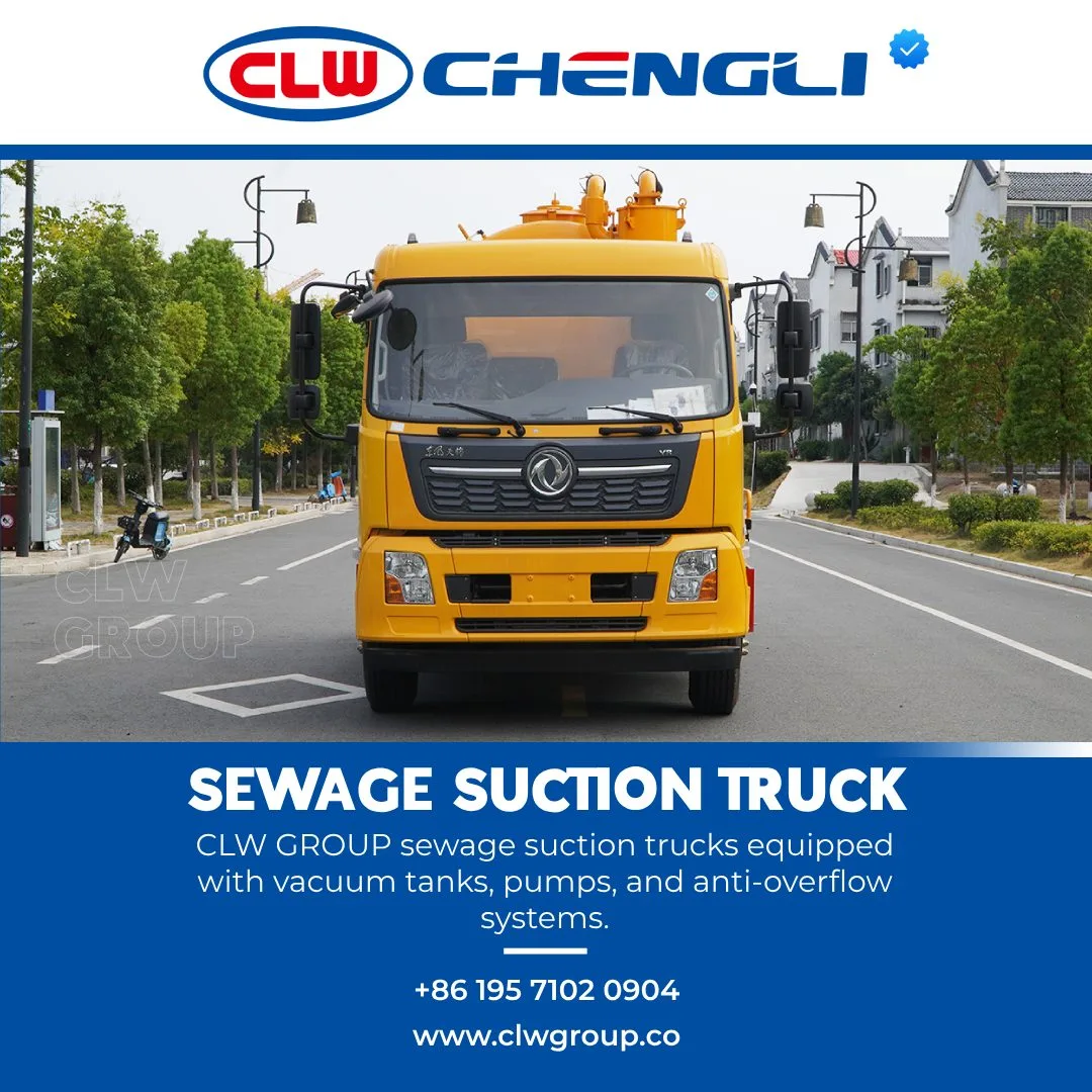 Front view of CLW vacuum sewage truck