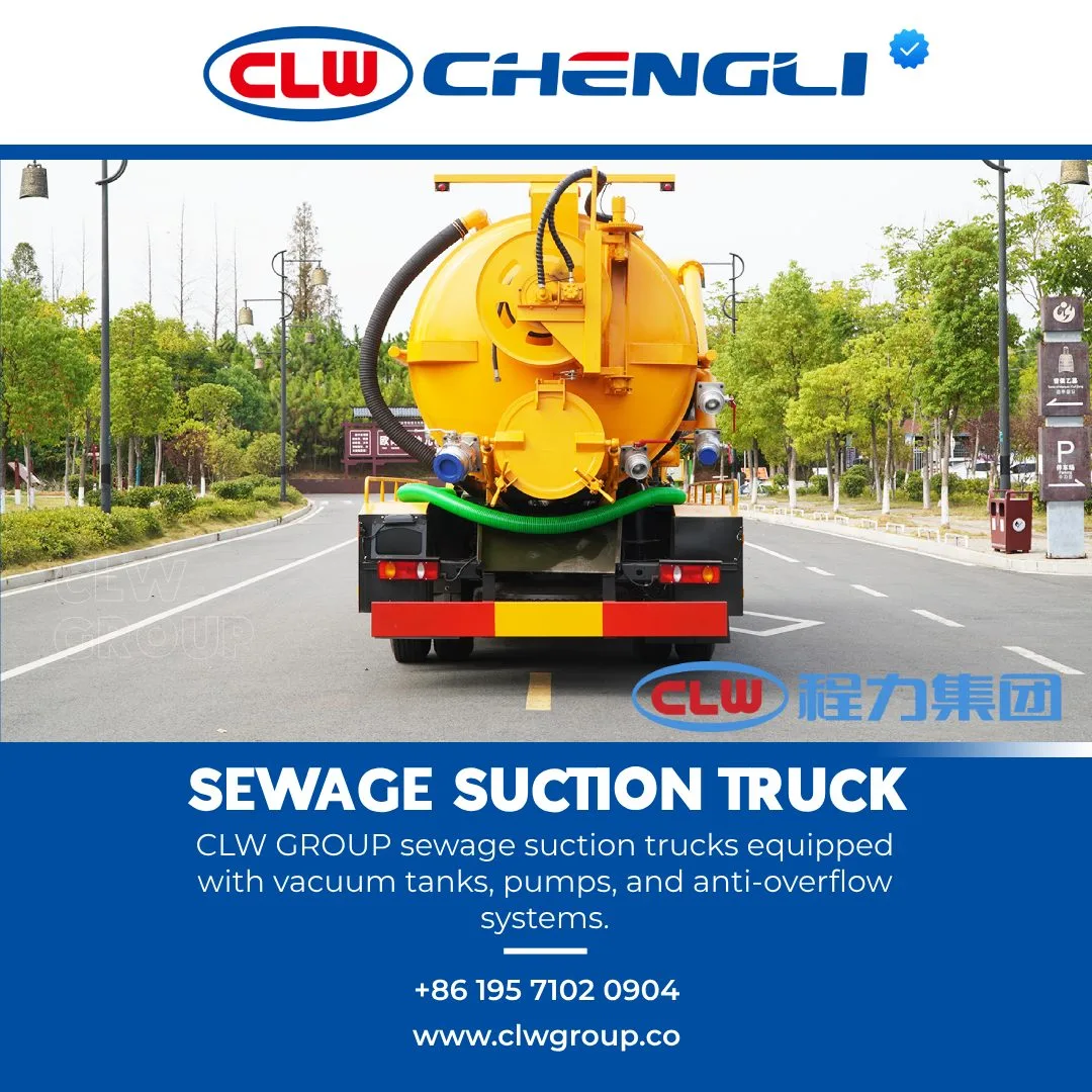 Rear of sewage suction truck with discharge valve