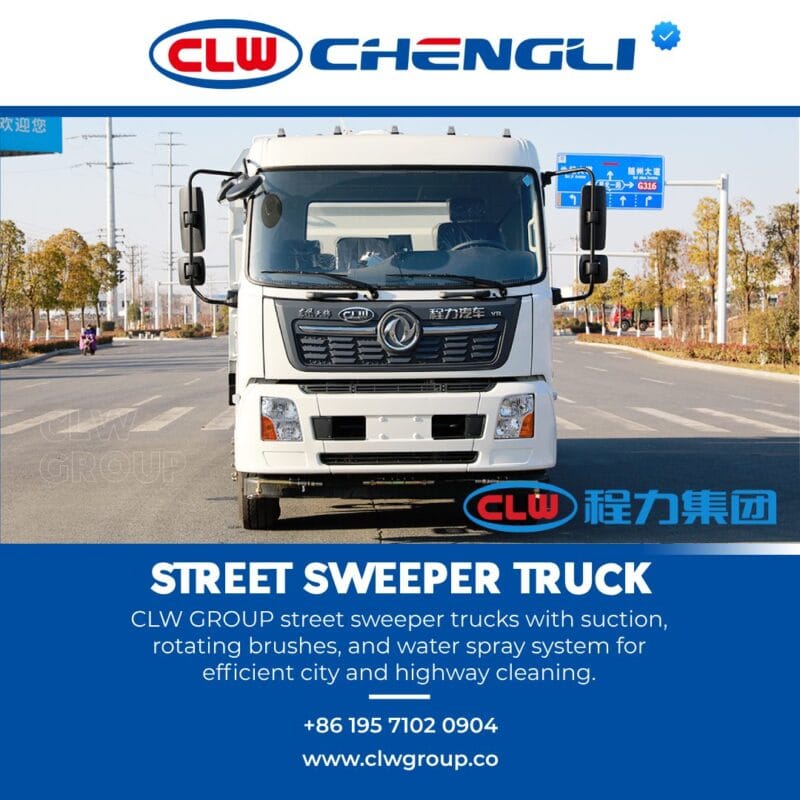 Front view of CLW road cleaning truck