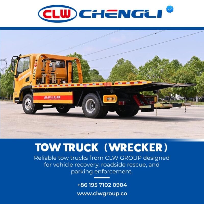 Rear-left view of CLW GROUP tow truck