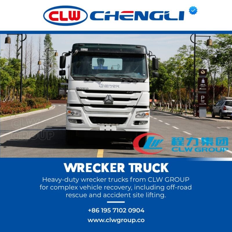 Front view of CLW GROUP heavy-duty wrecker truck